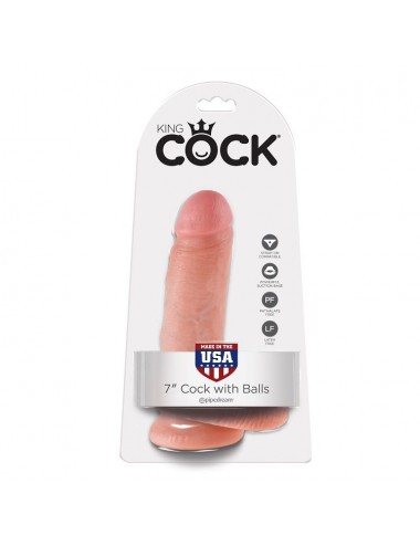 KING COCK 7" COCK FLESH WITH BALLS 17.8 CM