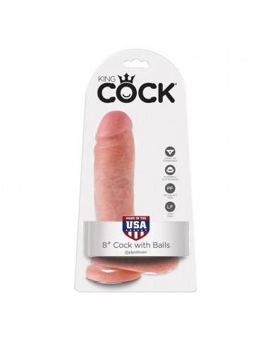 KING COCK 8" COCK FLESH WITH BALLS 20.3 CM