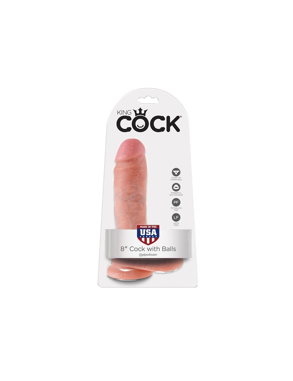 KING COCK 8" COCK FLESH WITH BALLS 20.3 CM KING COCK 8" COCK FLESH WITH BALLS 20.3 CM