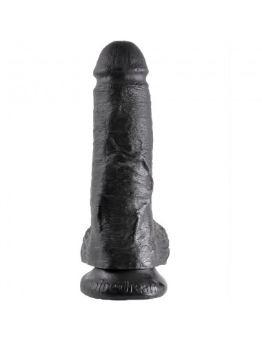 KING COCK 8" COCK BLACK WITH BALLS 20.3 CM