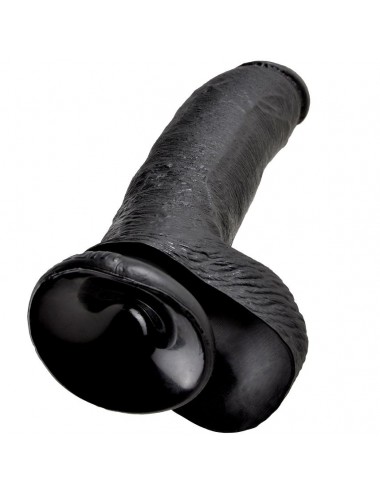 KING COCK 9" COCK BLACK WITH BALLS 22.9 CM