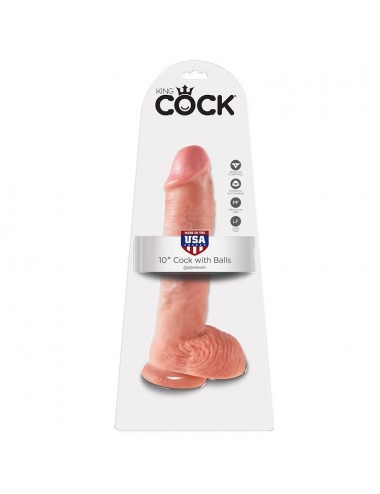 KING COCK 10" COCK FLESH WITH BALLS  26.5 CM