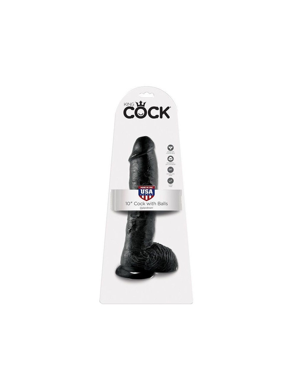 KING COCK 10" COCK BLACK WITH BALLS 25.4 CM KING COCK 10" COCK BLACK WITH BALLS 25.4 CM