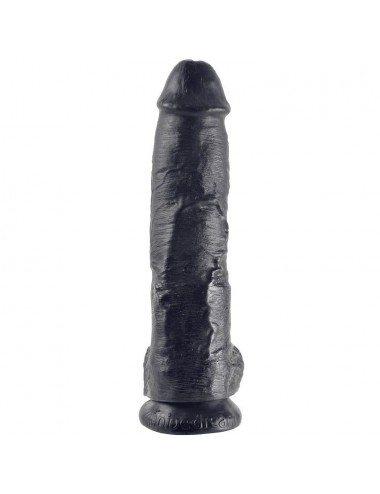 KING COCK 10" COCK BLACK WITH BALLS 25.4 CM