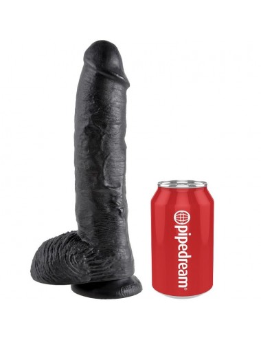 KING COCK 10" COCK BLACK WITH BALLS 25.4 CM