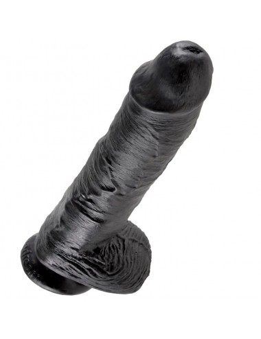 KING COCK 10" COCK BLACK WITH BALLS 25.4 CM