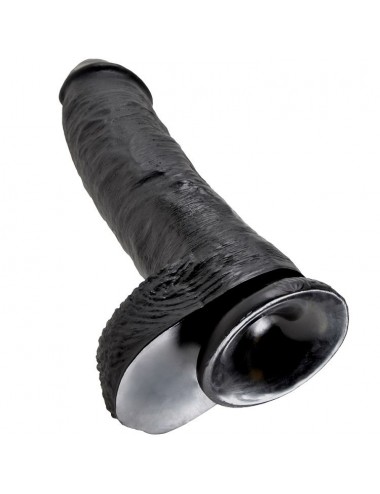 KING COCK 10" COCK BLACK WITH BALLS 25.4 CM