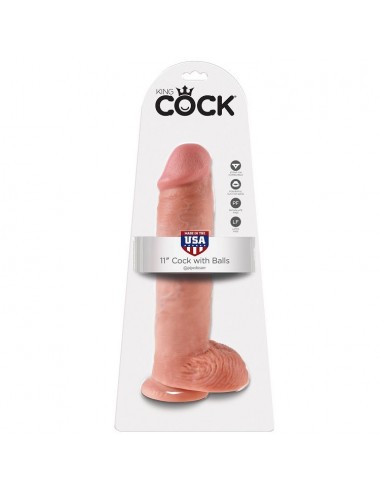 KING COCK 11" COCK FLESH WITH BALLS 28 CM