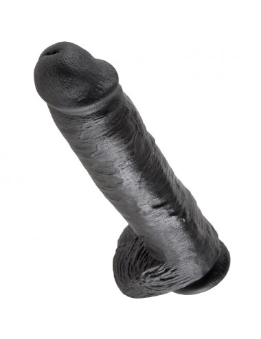 KING COCK 11" COCK BLACK WITH BALLS 28 CM