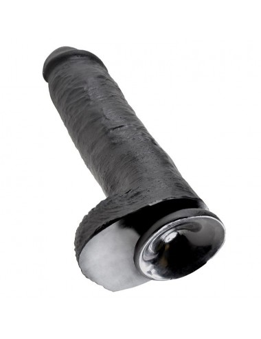 KING COCK 11" COCK BLACK WITH BALLS 28 CM