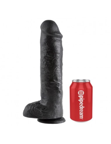 KING COCK 11" COCK BLACK WITH BALLS 28 CM
