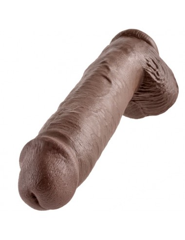 KING COCK 11" COCK BROWN WITH BALLS 28 CM