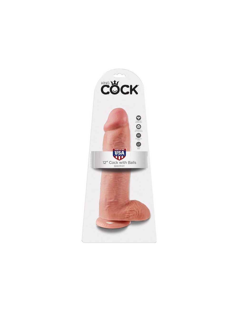 KING COCK 12" COCK FLESH WITH BALLS 30.48  CM