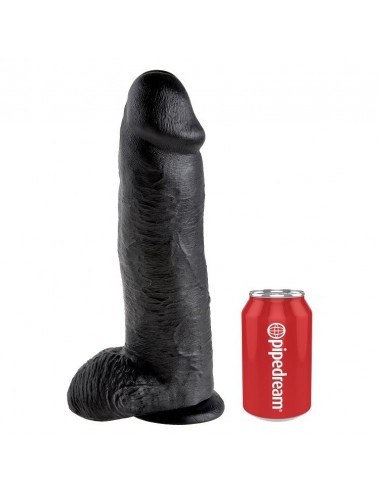 KING COCK 12" COCK BLACK WITH BALLS 30.48  CM