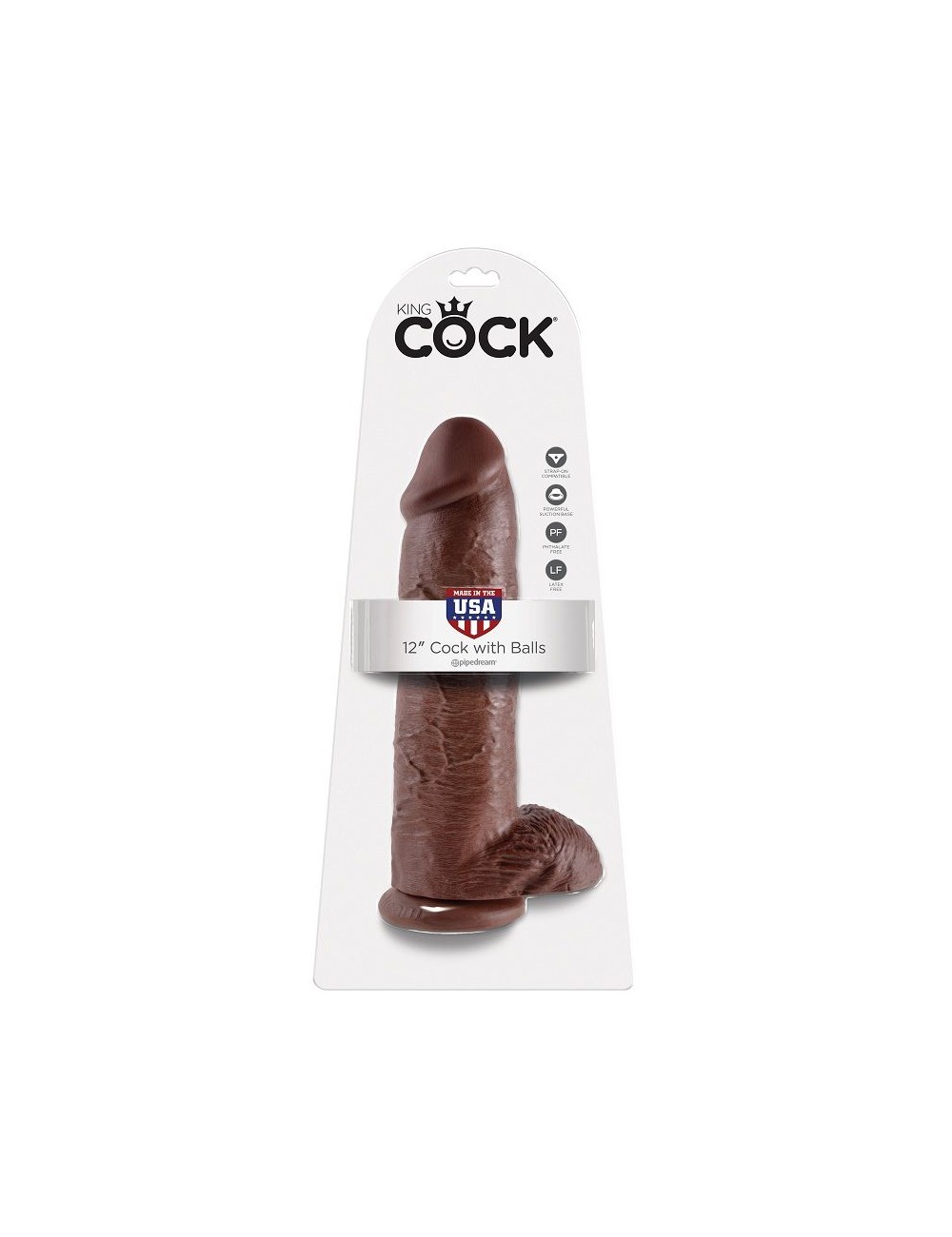 KING COCK 12" COCK BROWN WITH BALLS 30.48 CM KING COCK 12" COCK BROWN WITH BALLS 30.48 CM