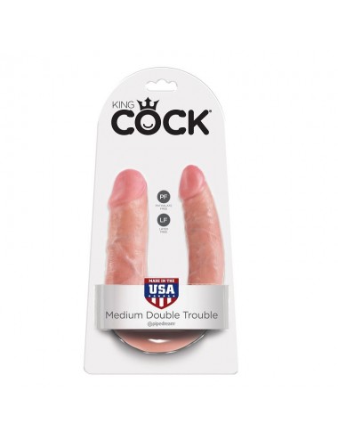 KING COCK U-SHAPED MEDIUM DOUBLE TROUBLE FLESH