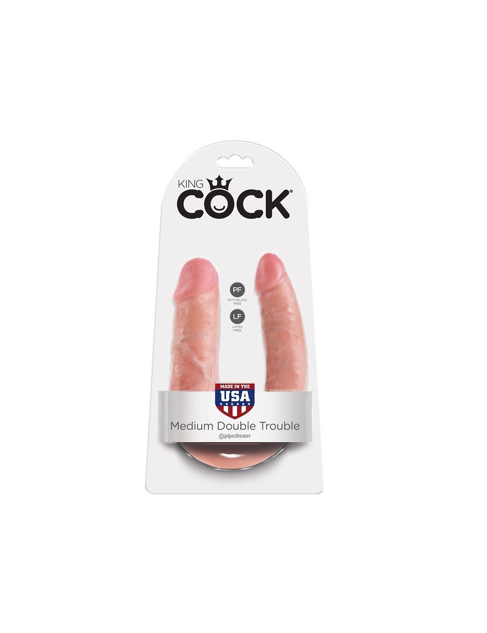 KING COCK U-SHAPED MEDIUM DOUBLE TROUBLE FLESH