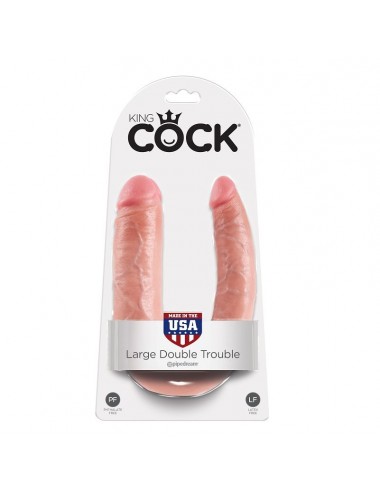 KING COCK U-SHAPED LARGE DOUBLE TROUBLE FLESH