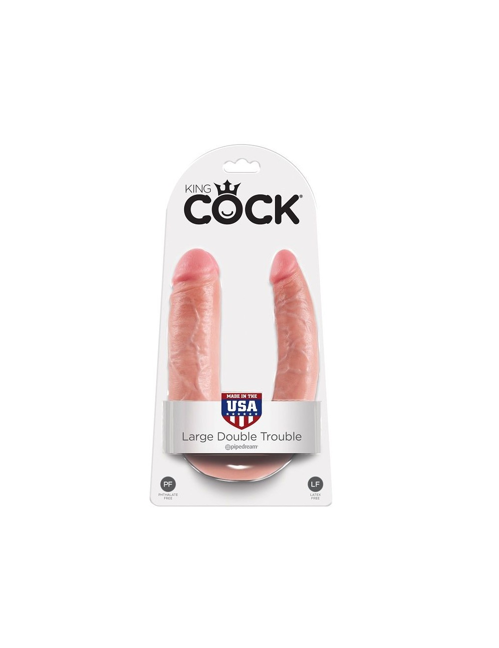 KING COCK U-SHAPED LARGE DOUBLE TROUBLE FLESH