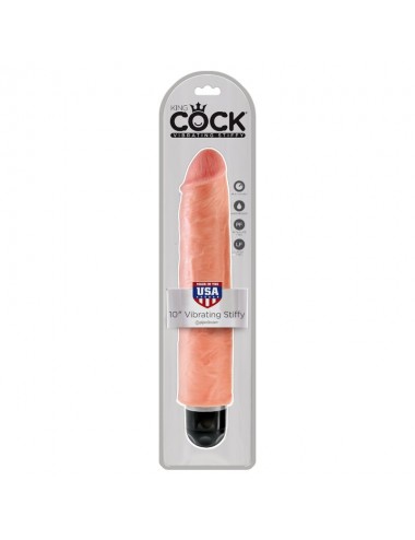 KING COCK 25.4 CM VIBRATING STIFFY - FLESH