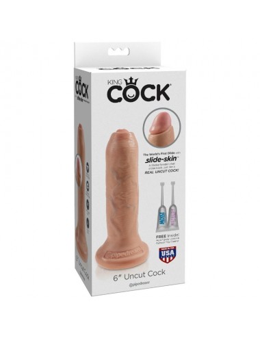 KING COCK REALISTIC DILDO UNCUT FLESH 17 CM
