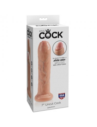 KING COCK REALISTIC DILDO UNCUT FLESH 21 CM