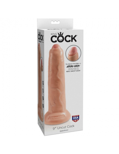 KING COCK REALISTIC DILDO UNCUT FLESH 23 CM