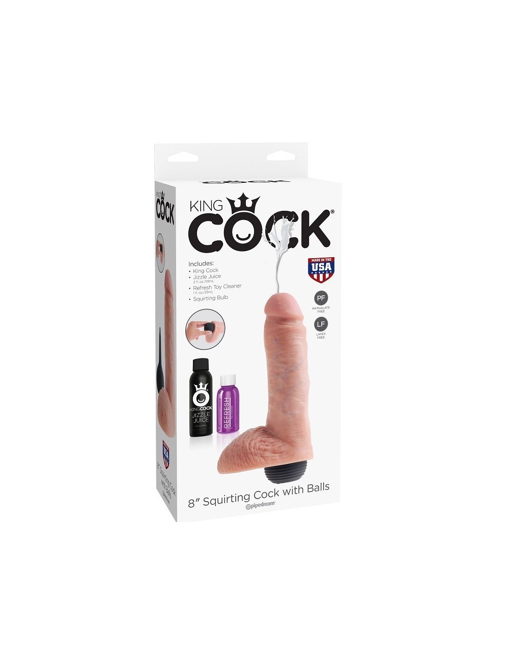 KING COCK SQUIRTING FLESH 8" KING COCK SQUIRTING FLESH 8"