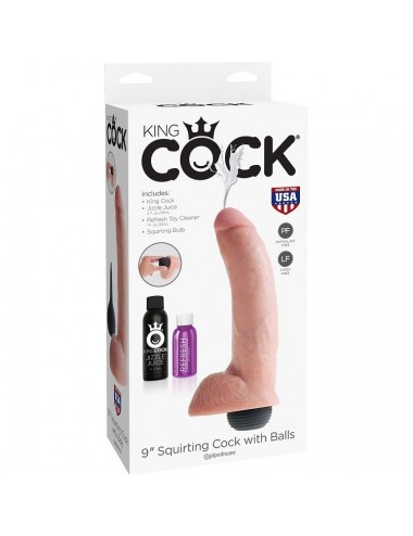 KING COCK REALISTIC PENIS NATURAL EJACULATOR 22.86CM