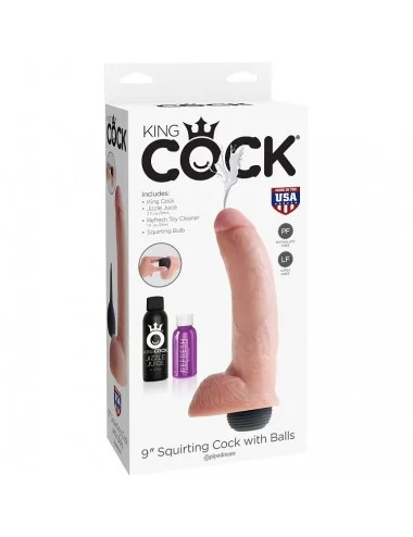 KING COCK REALISTIC PENIS NATURAL EJACULATOR 22.86CM