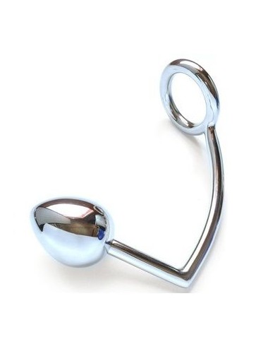 METALHARD COCK RING WITH ANAL BEAD 50MM