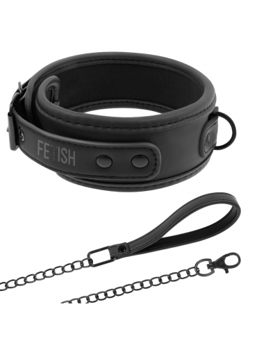 FETISH SUBMISSIVE COLLAR WITH LEASH
