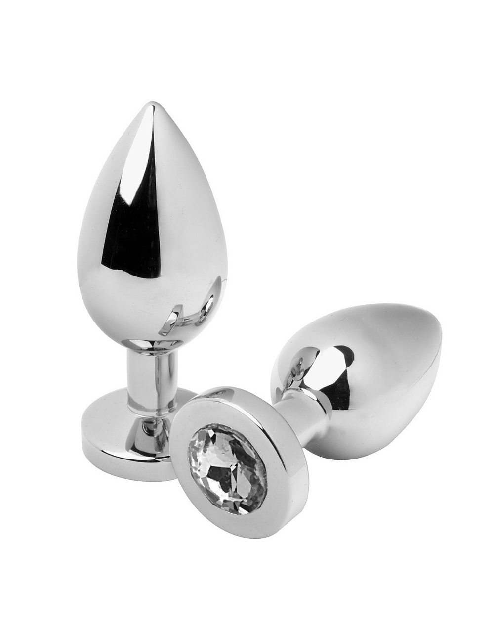 METALHARD ANAL PLUG DIAMOND CLEAR SMALL 5.71CM METALHARD ANAL PLUG DIAMOND CLEAR SMALL 5.71CM
