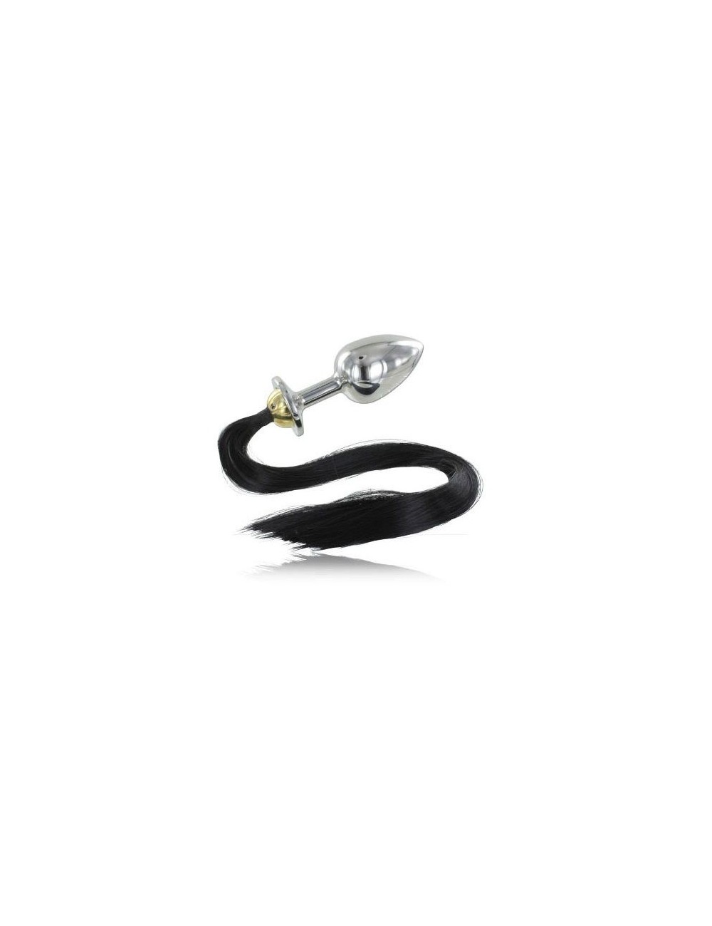 METALHARD BLACK HAIR PONY PLUG ANAL 8.89CM METALHARD BLACK HAIR PONY PLUG ANAL 8.89CM