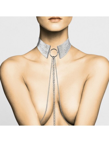 DÉSIR MÉTALLIQUE METALLIC MESH SILVER COLLAR