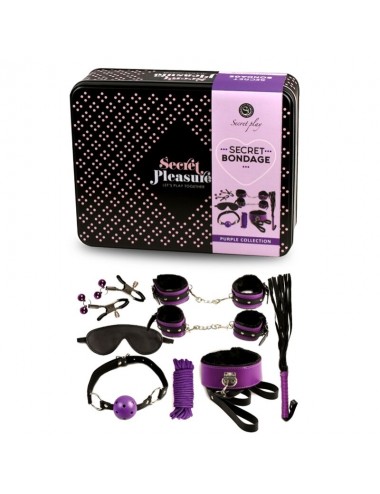 SECRETPLAY BDSM SET 8PCS PURBLE /BLACK.