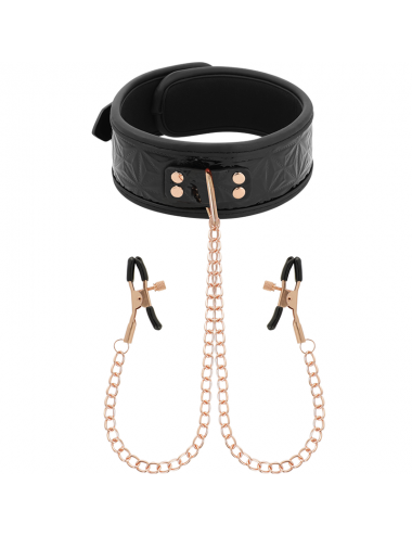 BEGME BLACK EDITION COLLAR WITH NIPPLE CLAMPS