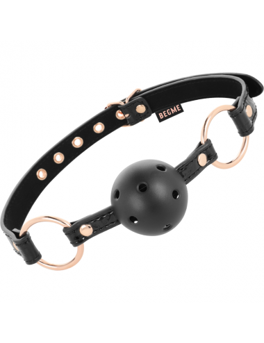 BEGME BLACK EDITION BALL GAG VEGAN LEATHER