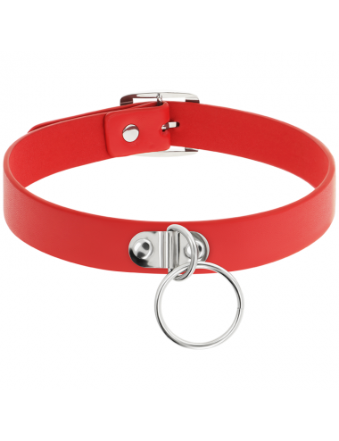 COQUETTE CHIC DESIRE HAND CRAFTED CHOKER FETISH - RED