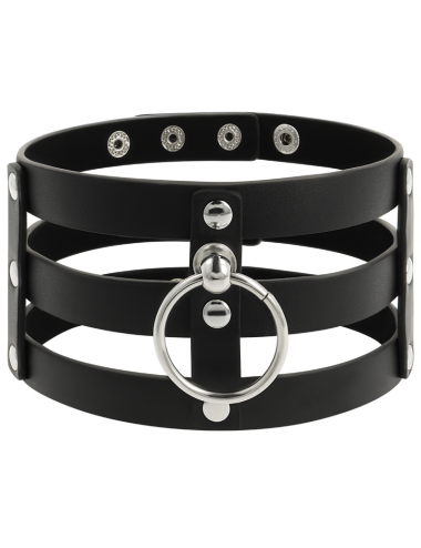 COQUETTE CHIC DESIRE HAND CRAFTED CHOKER VEGAN LEATHER  - FETISH