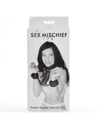 SEX & MISCHIEF SHADOW SPARKLE COLLAR AND CUFFS