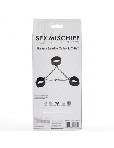 SEX & MISCHIEF SHADOW SPARKLE COLLAR AND CUFFS