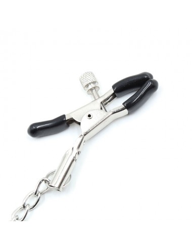 OHMAMA METALIC NIPPLE CLAMPS WITH CHAINS AND LITTLE BELTS