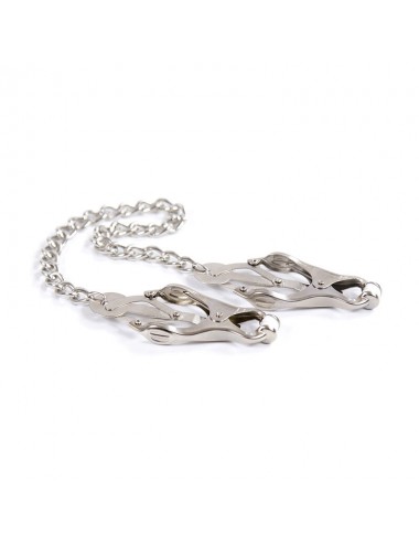 OHMAMA FETISH METALLIC NIPPLE CLAMPS AND CHAIN