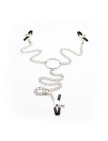 OHMAMA FETISH 3 IN 1 METALLIC NIPPLE CLAMPS