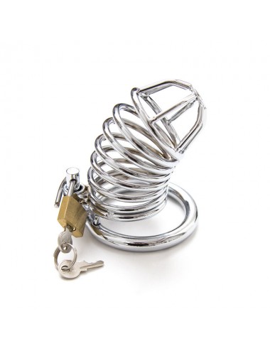 OHMAMA FETISH METAL CHASTITY LOCKABLE COCK CAGE SIZE S