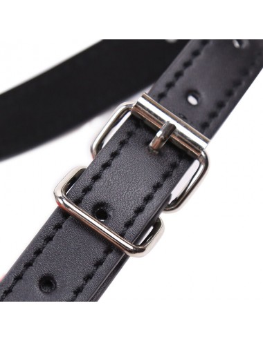 OHMAMA FETISH RED LIPS GAP WITH PU STRAP