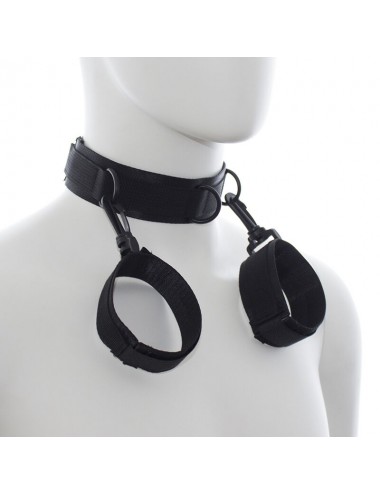 OHMAMA FETISH NYLON COLLAR WITH WRIST RESTRAINTS