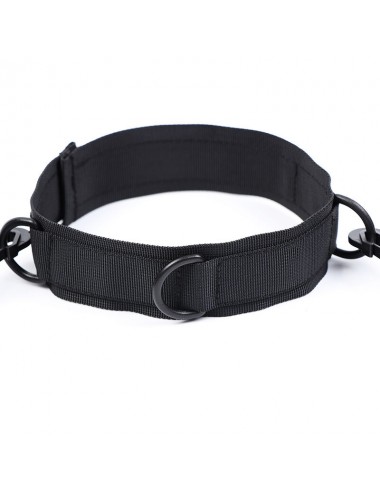 OHMAMA FETISH NYLON COLLAR WITH WRIST RESTRAINTS