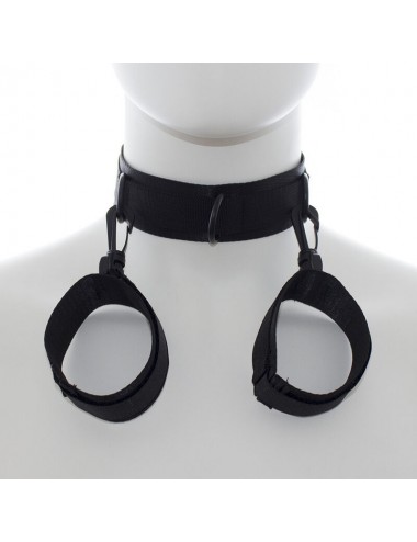 OHMAMA FETISH NYLON COLLAR WITH WRIST RESTRAINTS